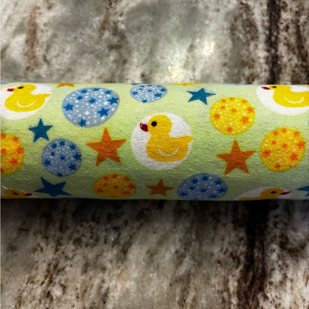 Duck and Star Patterned Fabric Reuseable paper towel roll